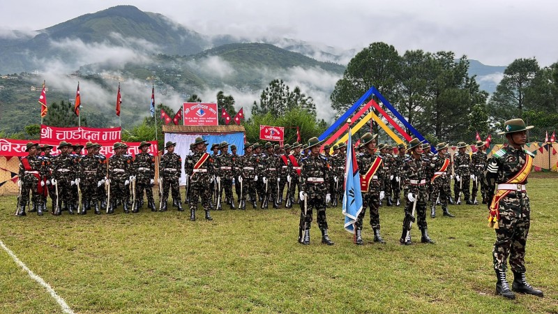 रुकुम पश्चिमको चण्डीदल गणमा ६८ जना सैनिक दिक्षित